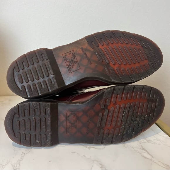 VINTAGE DR. MARTENS LACELESS 1460 PASCAL MAROON GOLD 8 eye men’s 13 - Picture 6 of 9